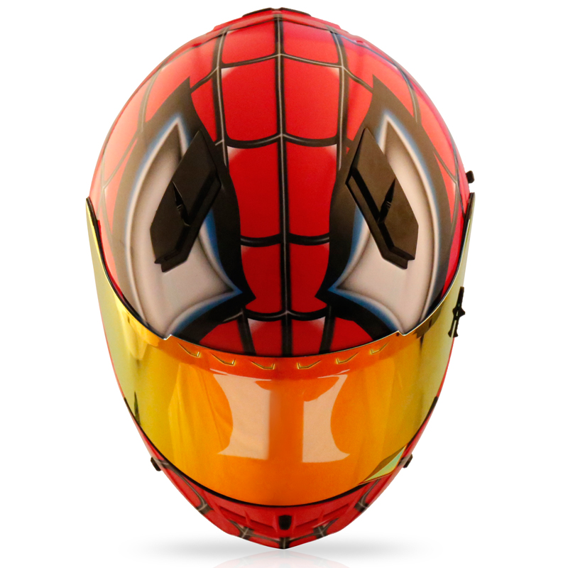 Nenki Motorcycle Helmets Full Face Helmet Street Bike DOT Certified 2 Visors with Clear Shield Dual Visors Fiberglass Shell Spiderman Full Face Helmets image9