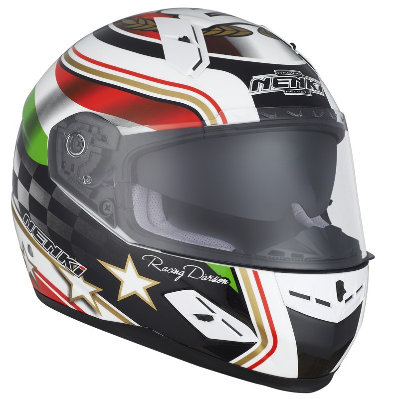 Nenki Motorcycle Helmets Full Face Helmet ECE Approved Street Bike 2 Visors with Clear Shield Dual Visors Fiberglass Shell NK-856 Full Face Helmets image3