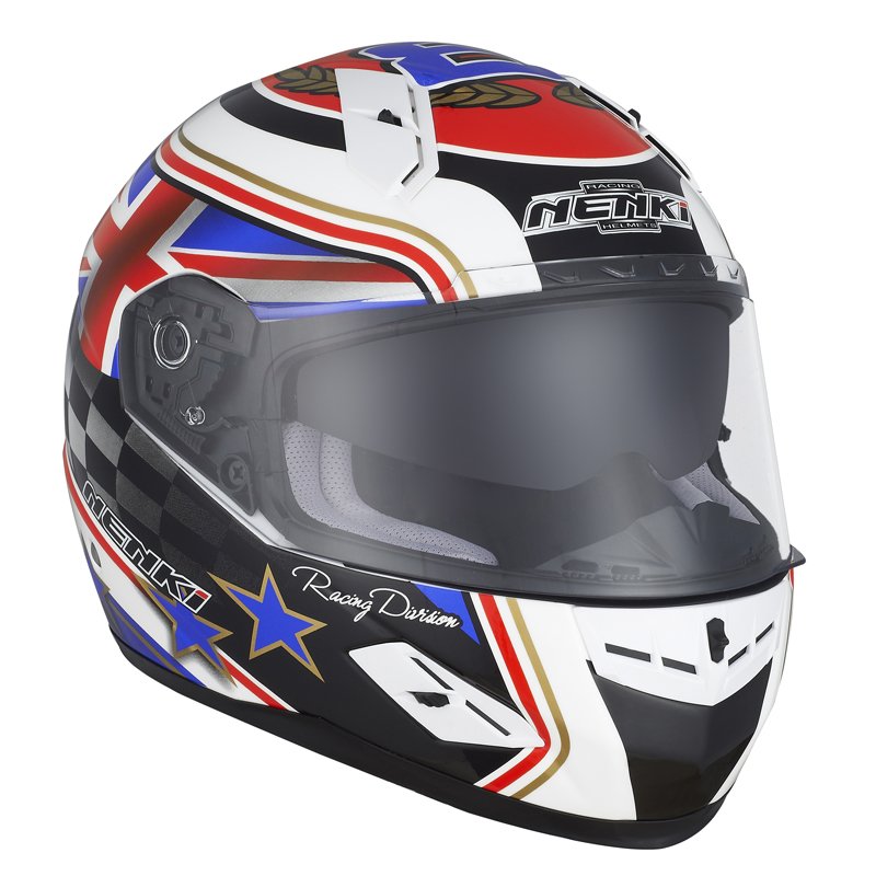 Nenki Motorcycle Helmets Full Face Helmet ECE Approved Street Bike 2 Visors with Clear Shield Dual Visors Fiberglass Shell NK-856 Full Face Helmets image3