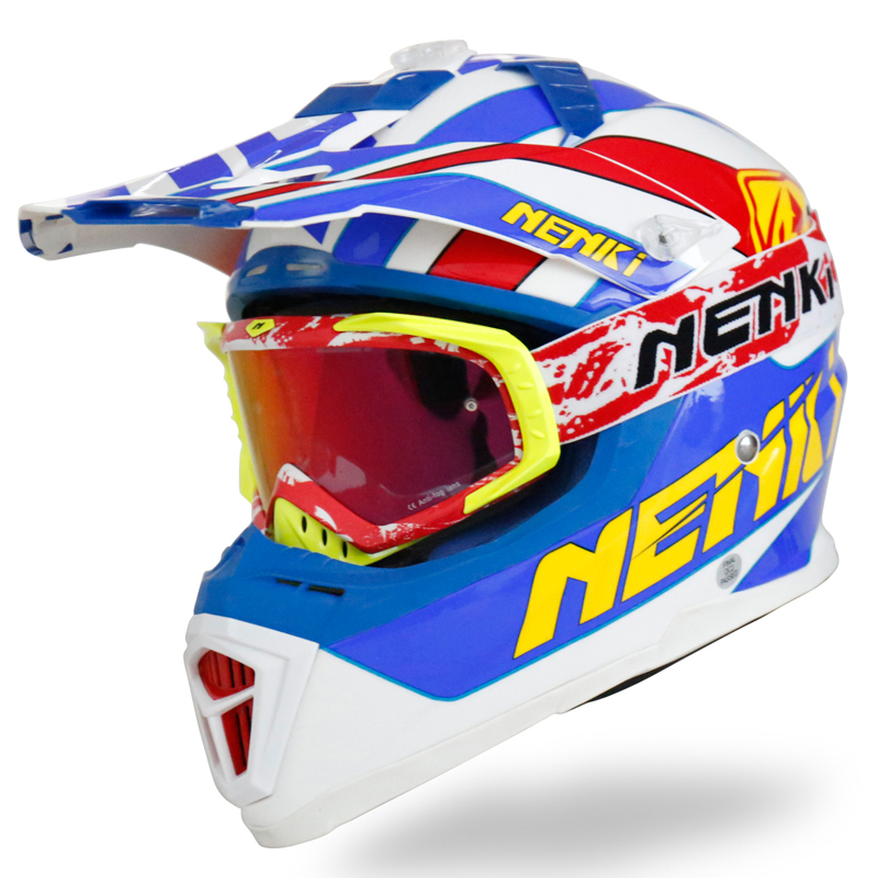 Nenki Motorcycle Motocross DOT Approved ATV Dirt Bike Motorbike Off Road Free MX Goggles NK316 Nenki Helmet Motocross Helmets image13