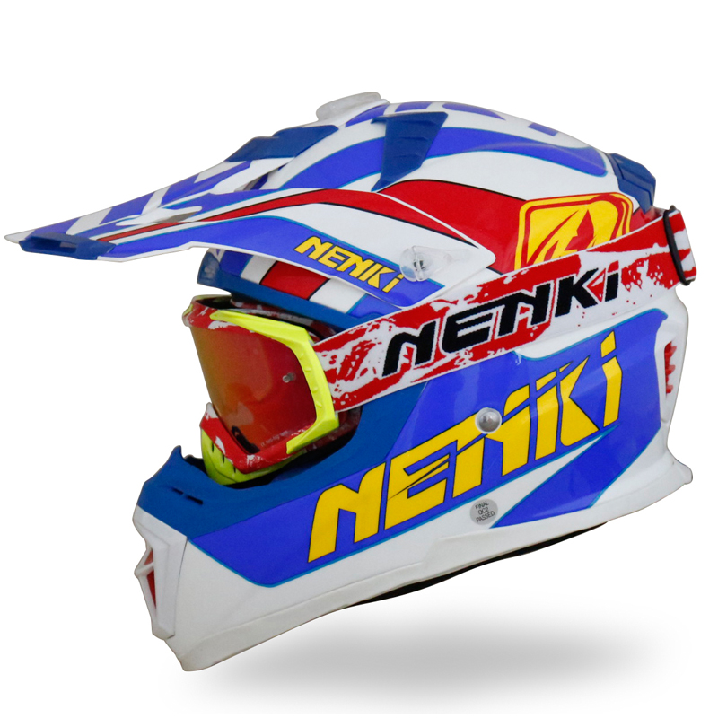 Nenki Motorcycle Motocross DOT Approved ATV Dirt Bike Motorbike Off Road Free MX Goggles NK316 Nenki Helmet Motocross Helmets image13