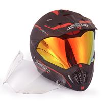Dual Sport Motorcycle Helmet DOT Certified NK-310 Full Face Motocross Off Road Dirt Bike ATV MX Revo  Mirror Free Interchangeabl
