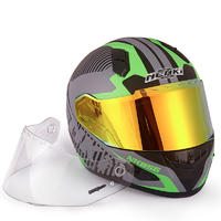 Motorcycle Helmets Full Face Helmet  DOT Approved Street Bike 2 Visors with Clear Shield Dual Visors Fiberglass Shell NK-856