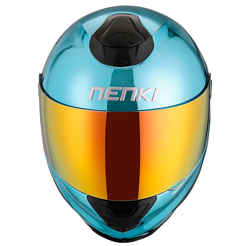 Nenki Motorcycle Helmets Full Face Helmet Street Bike DOT Certified 2 Visors with Clear Shield Dual Visors Chrome Plated NK852 Nenki H Full Face Helmets image10